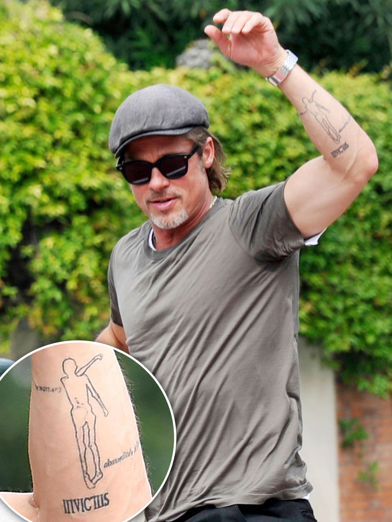 Brad Pitt Tattoos  List of Brad Pitt Tattoo Designs